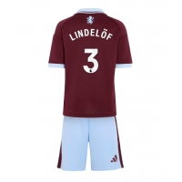 Aston Villa Victor Lindelof #3 Hemmatröja Barn 2026-27 Kortärmad (+ Korta byxor)